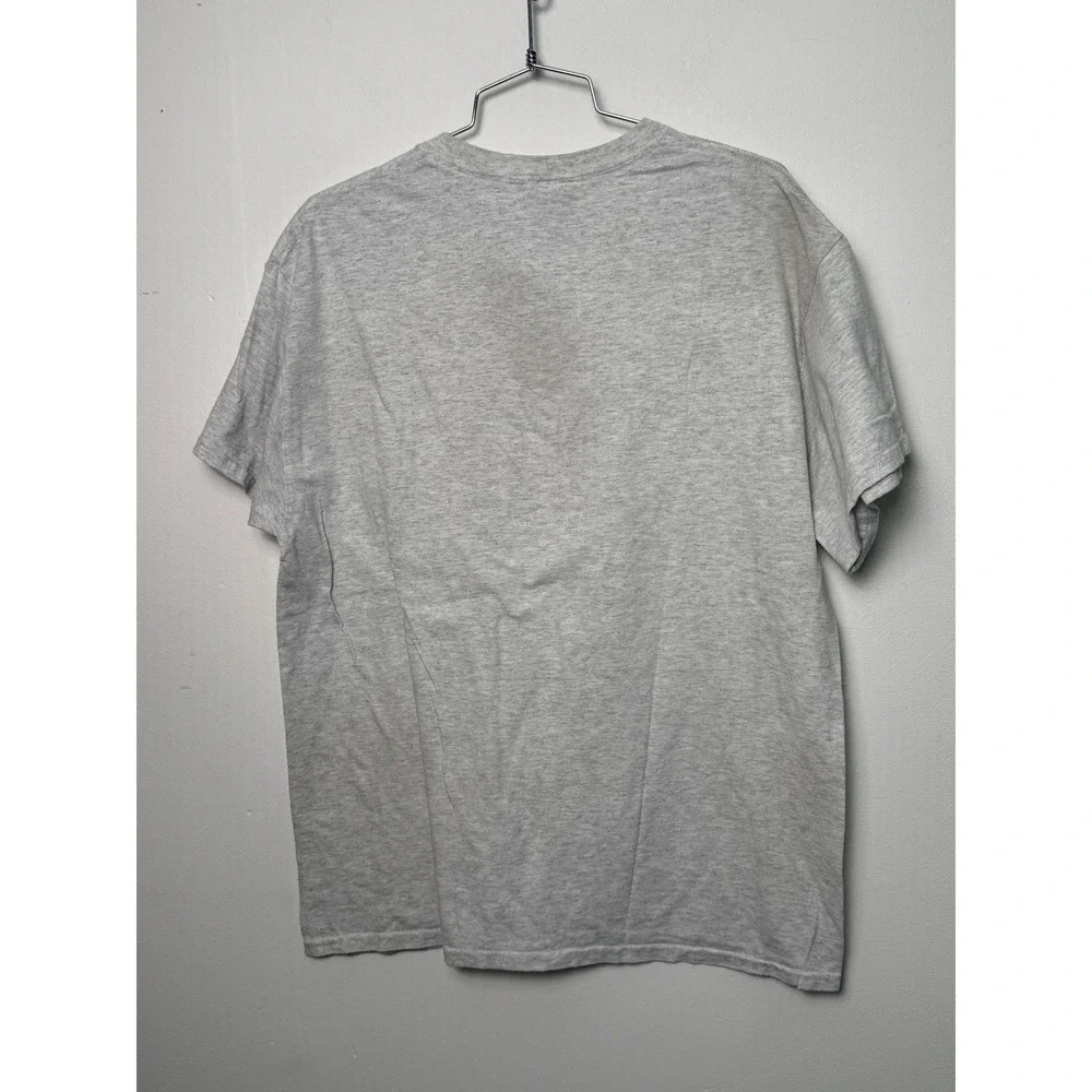 Thrasher T-Shirt Mens Large Gray Heather Yellow Arched Logo Skater tshirts